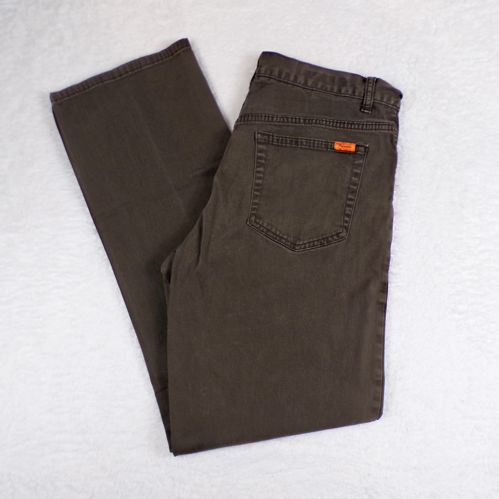 FACONNABLE Modele F 40 Straight Leg Dark Brown Size 34R Mens RN58665 Demin Jeans